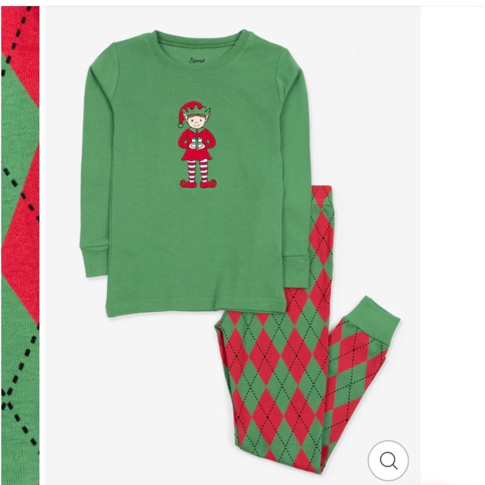 Leveret Toddler Argyle Cotton Holiday Pajamas